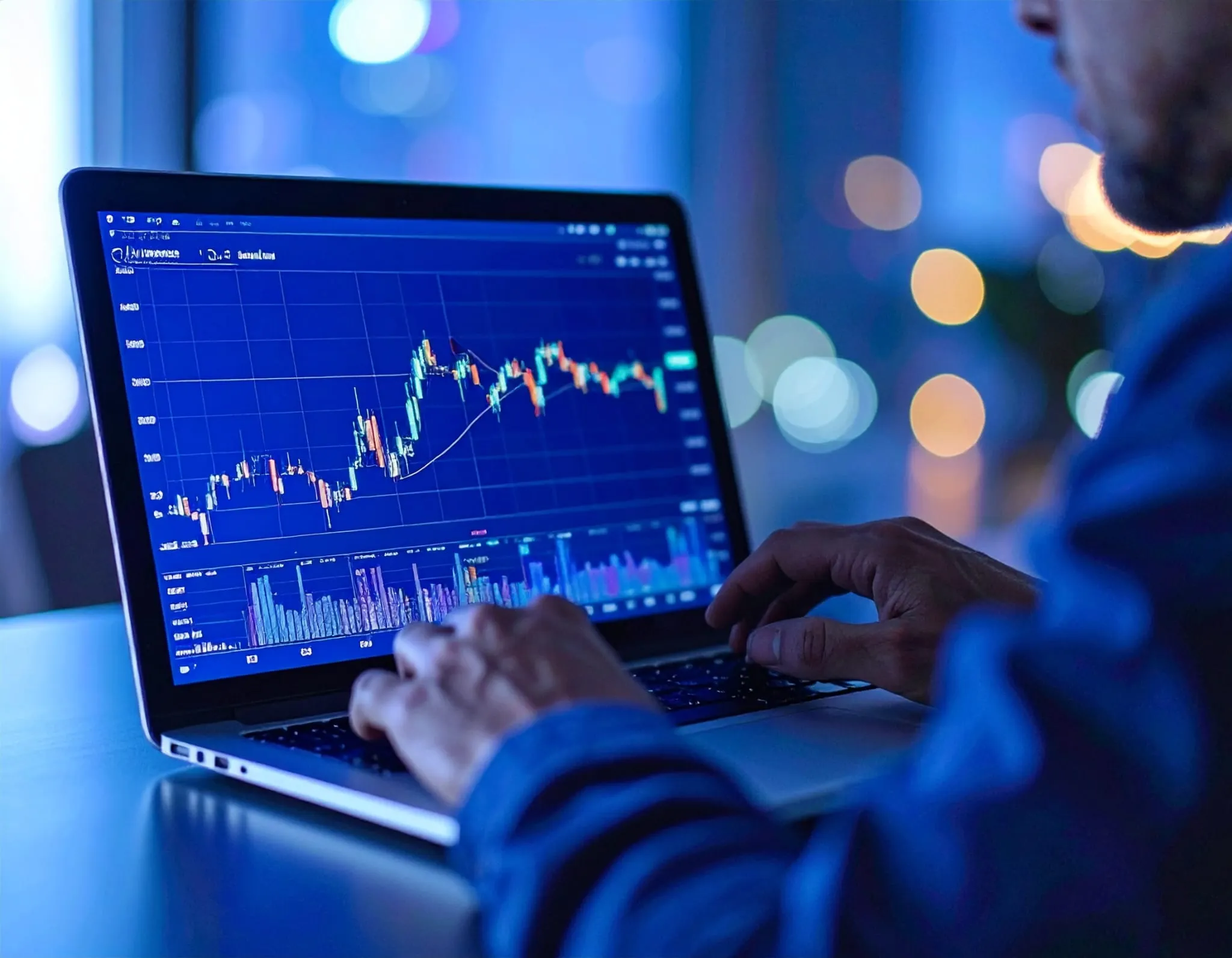 Cost Management & Efficiency. An accountant looking at financial data.